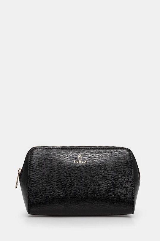 Kožená kozmetická taška Furla čierna WE00618.ARE000.O6000