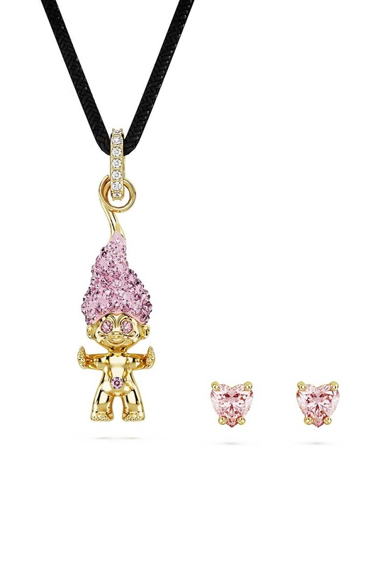 Swarovski naszyjnik i kolczyki GOOD LUCK TROLLS kryształ Swarovskiego złoty 5691945
