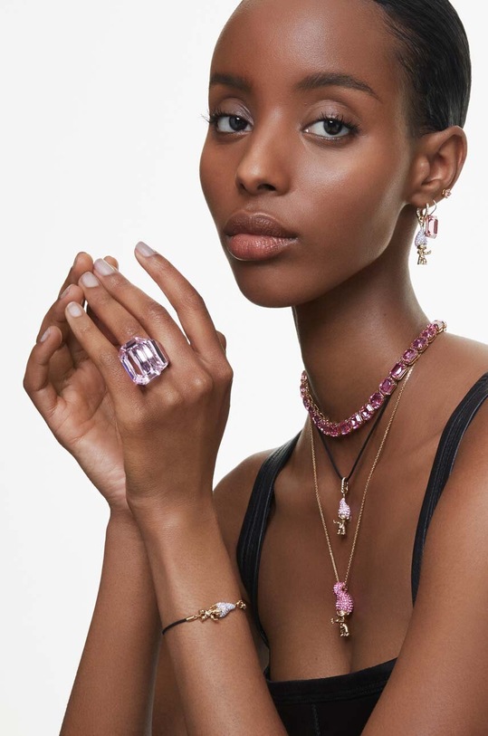 Swarovski naszyjnik i kolczyki GOOD LUCK TROLLS 5691945 złoty