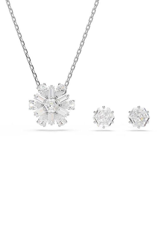 Náušnice a náhrdelník Swarovski IDYLLIA 2-pack stříbrná 5691486