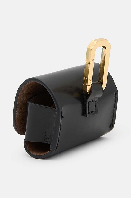 AllSaints custodia per airpods in pelle AIRPOD CASE nero W079XA