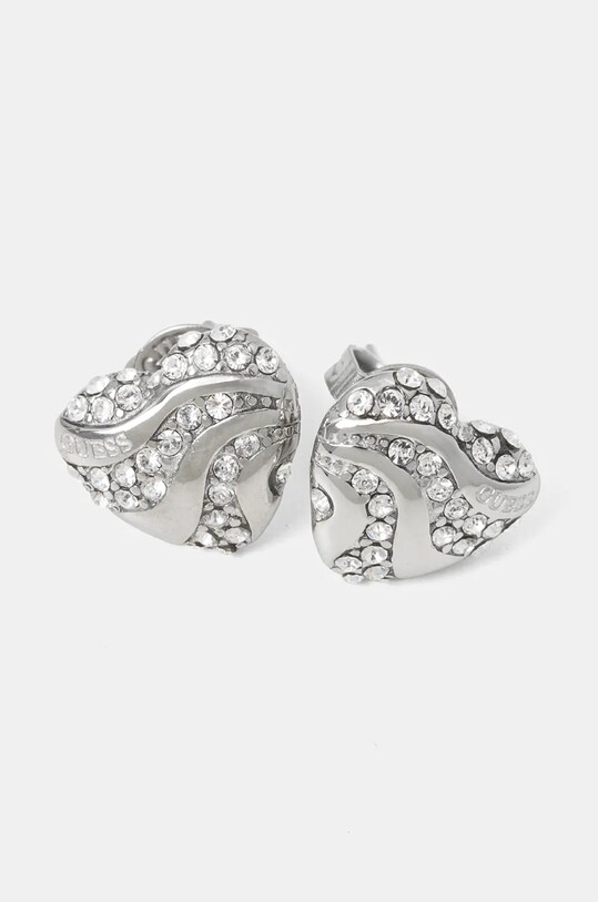 Naušnice Guess srebrna JUBE04.504JW