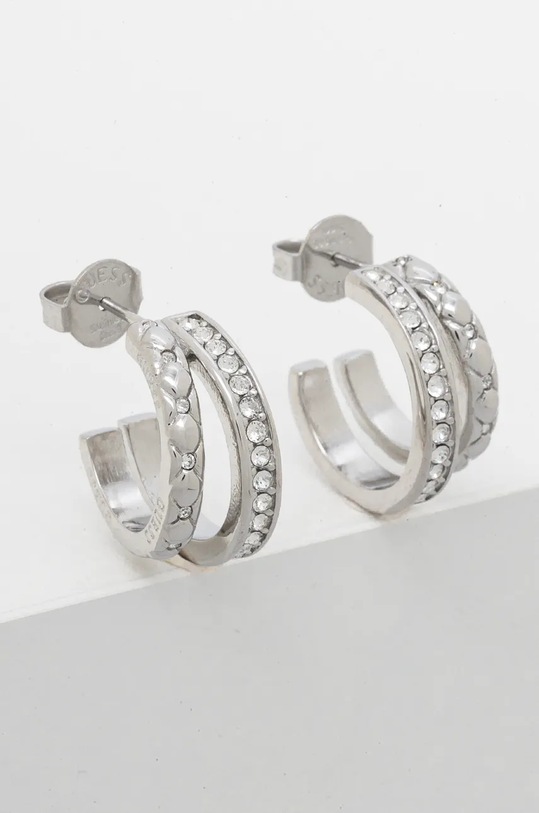 Σκουλαρίκια Guess ασημί JUBE04.587JW
