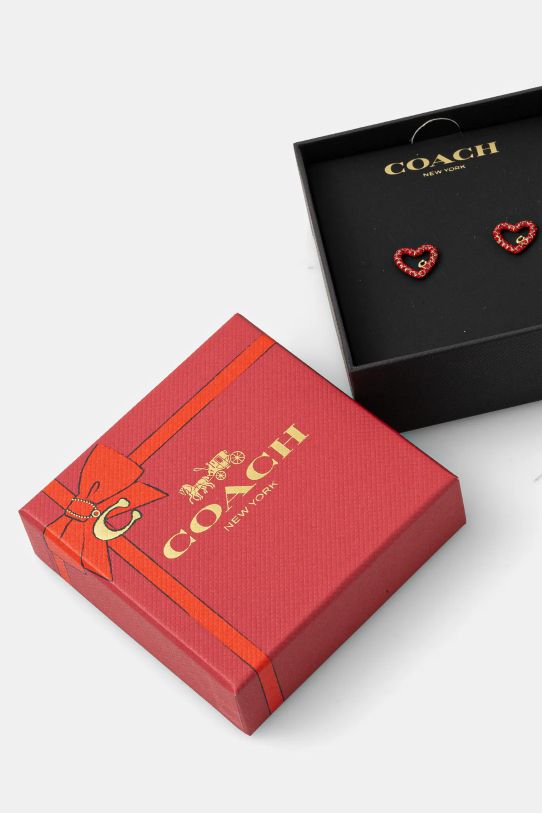 Сережки Coach 493610GLD600 червоний AW24