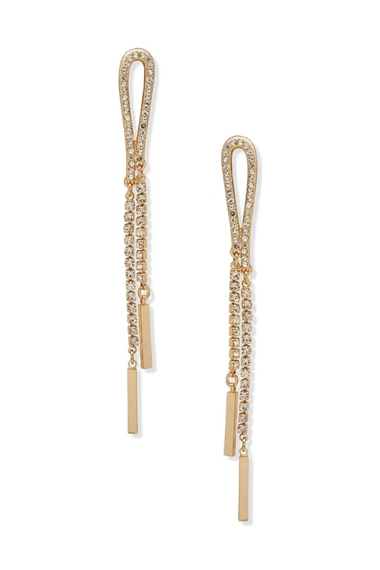 Náušnice Dkny zirkonie zlatá 04G00652