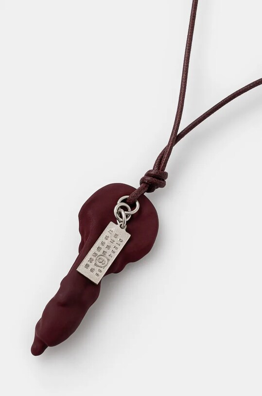 Náhrdelník MM6 Maison Margiela SM7UU0069.P7066 burgundské AW24