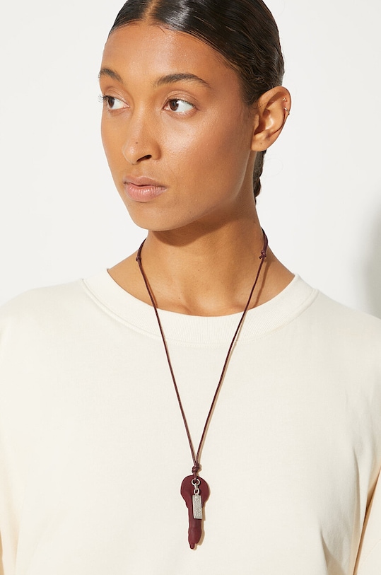 Doplňky Náhrdelník MM6 Maison Margiela SM7UU0069.P7066 burgundské