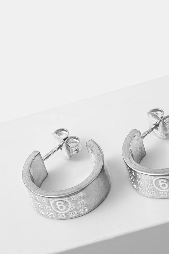 MM6 Maison Margiela earrings SM7VG0056.P7296 silver AW24