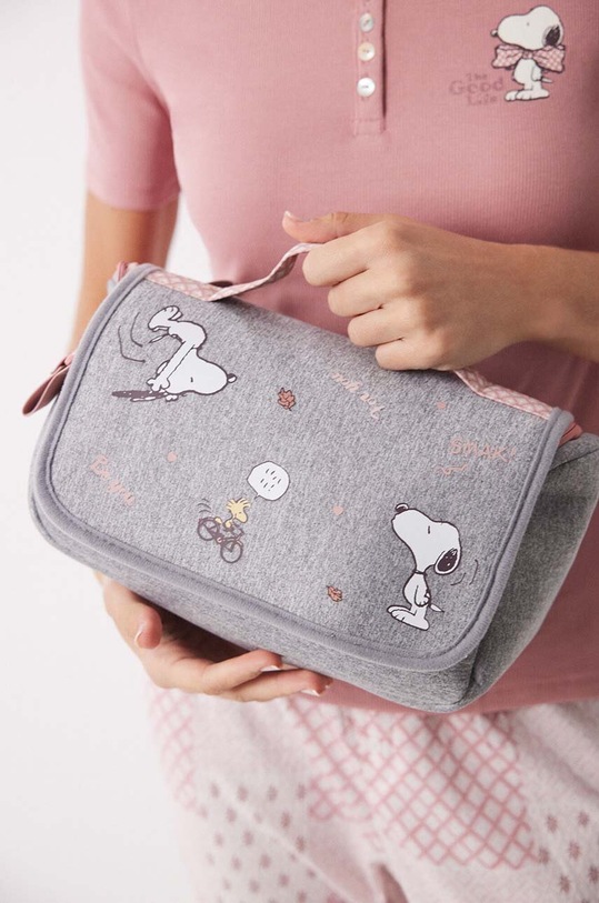 PEANUTS Snoopy Woens Slippers in Grey arl | Ladies Snoopy ≈ Woodstock PEANUTS Snoopy Woens Slippers in Grey arl | Ladies Snoopy ≈ Woodstock
