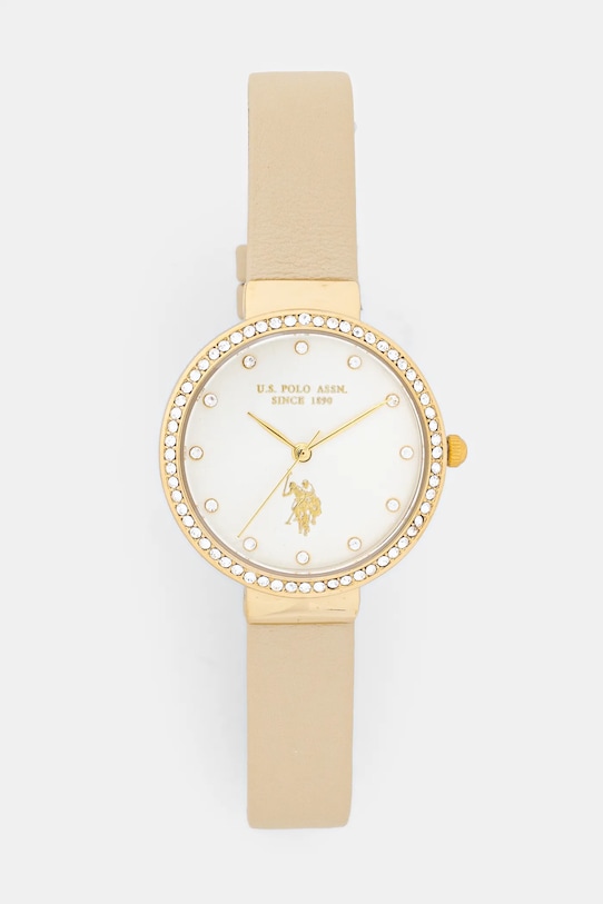 Hodinky U.S. Polo Assn. CAMILLE béžová USP8105YG