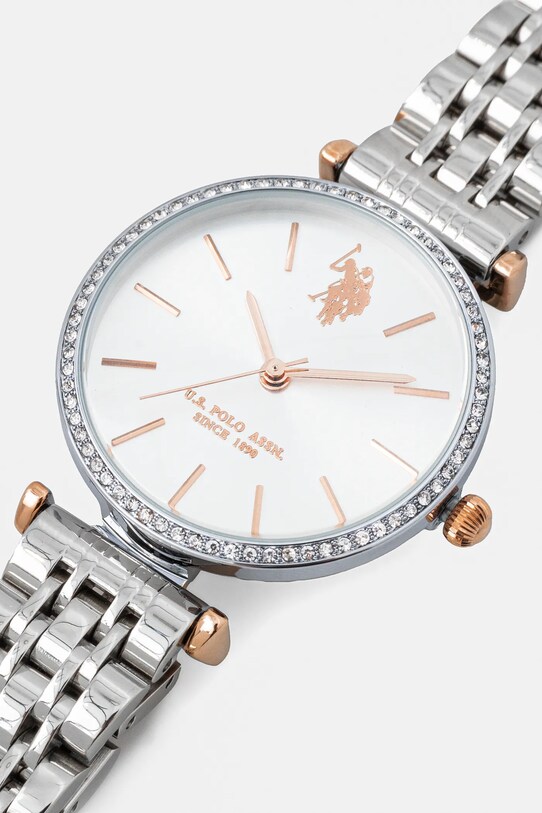 Ρολόι U.S. Polo Assn. ELEONOR USP8165ST ασημί AW24