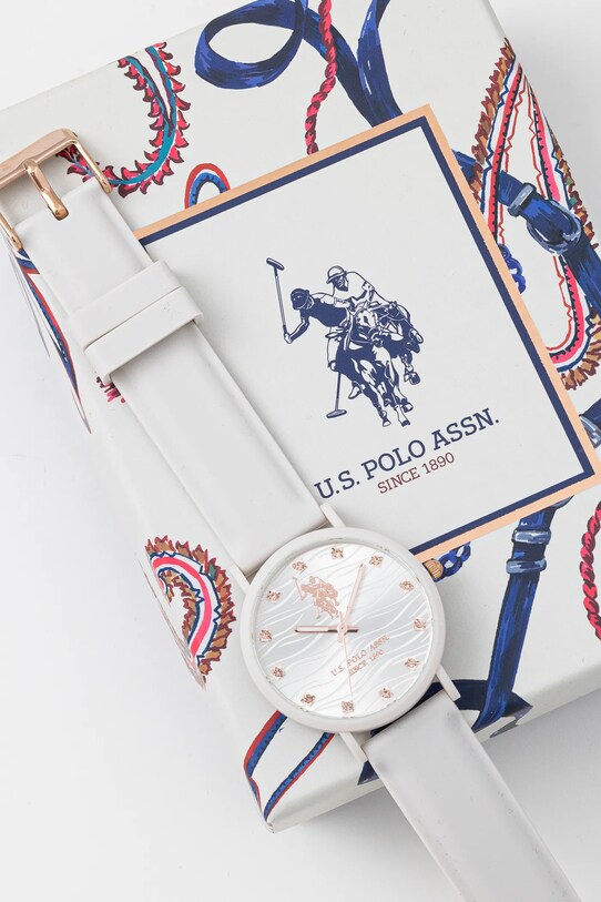 Accesorii U.S. Polo Assn. ceas LUCYCRYSTAL USP8264RG alb