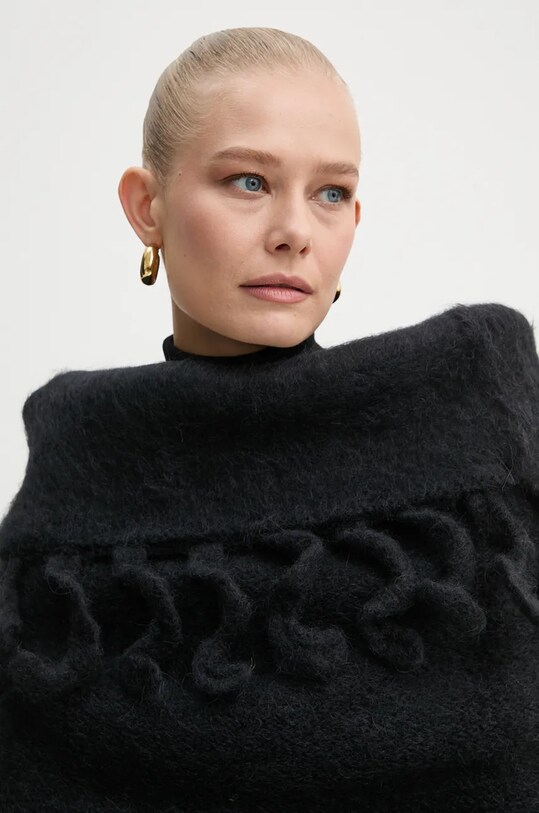 Sunnei komin wełniany ACCXSAC010 czarny AW24