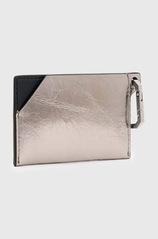 Шкіряний чохол на банківські карти AllSaints HEX CARDHOLDER W173XB срібний AW24