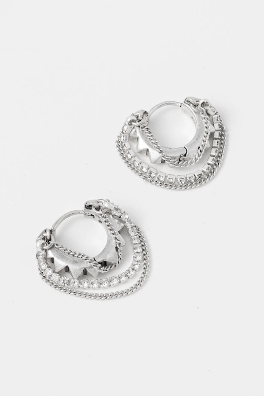 AllSaints kolczyki srebrny 37477326SLV041