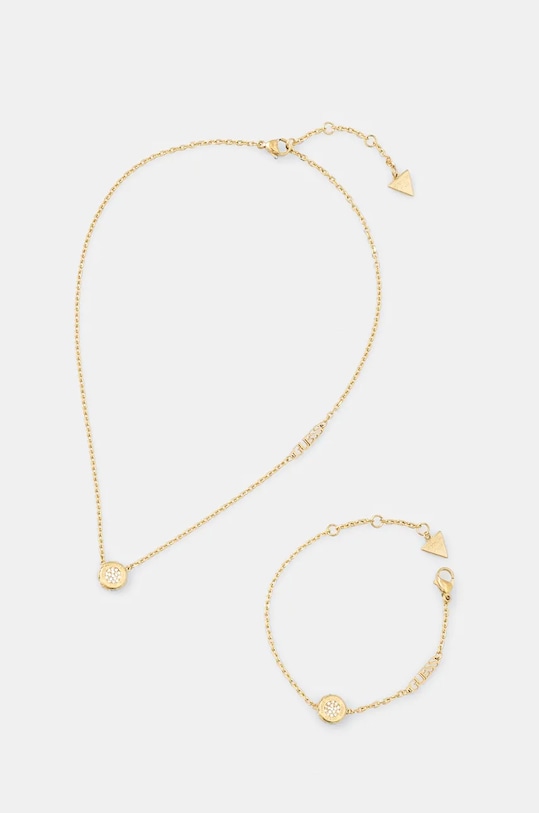 Náhrdelník a náramek Guess Dárkový box zlatá JUBS04.692JW