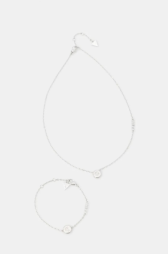 Guess colier si bratara Gift Box argintiu JUBS04.692JW