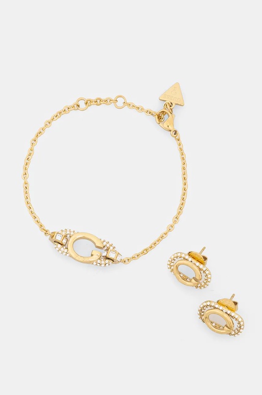 Náramek a náušnice Guess Dárkový box zlatá JUBS04.693JW