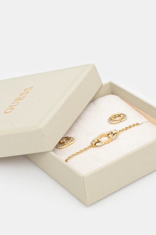 Náramek a náušnice Guess JUBS04.693JW zlatá