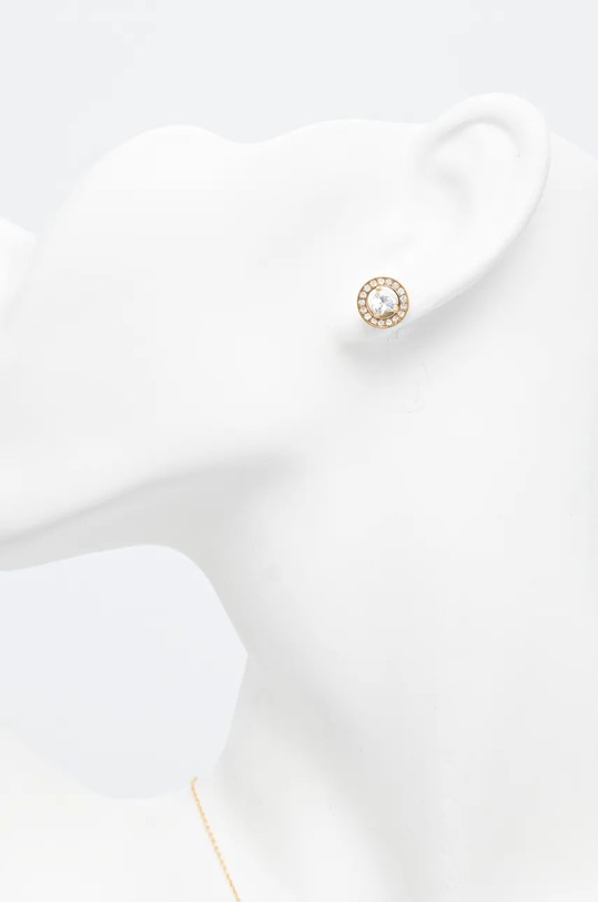 Náhrdelník a náušnice Guess JUBS04.694JW zlatá