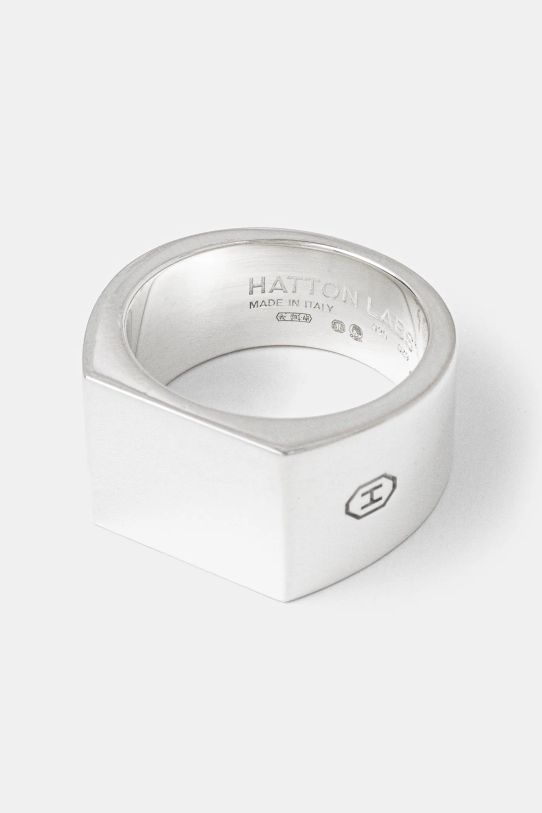 Серебряное кольцо HATTON LABS Signet Ring Gift Box серебрянный HL.W24.268.SL