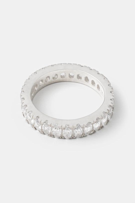 HATTON LABS anello in argento Elliptical Eternity Ring argento argento HL.W4.276.01