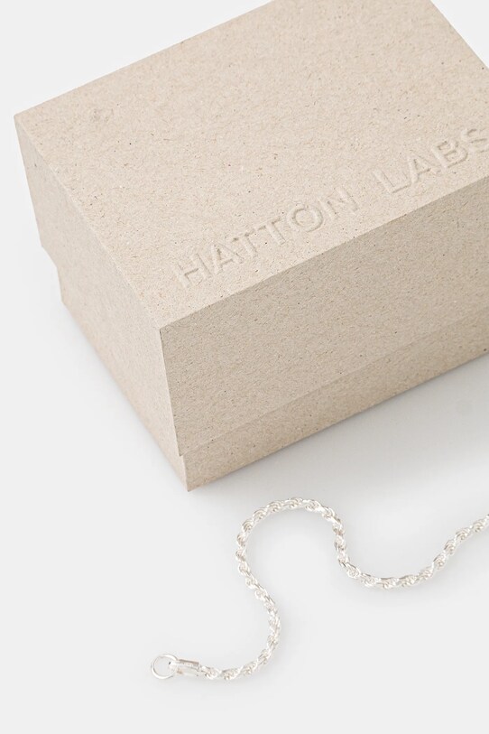 Doplňky Stříbrný náramek HATTON LABS Twisted Rope Bracelet M HL.W4.351.SL stříbrná