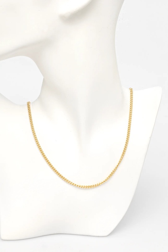 Επιχρυσωμένο κολιέ HATTON LABS Round Curb Chain M χρυσαφί HL.W4.378.GL