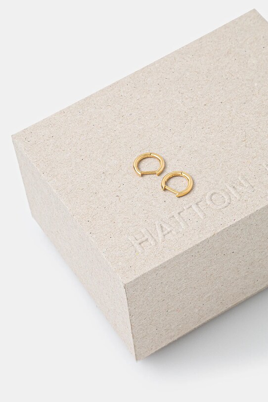 Pozlacené náušnice HATTON LABS Curve Earrings S zlatá HL.W4.637.GL