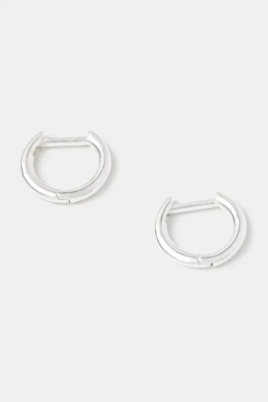 Srebrne naušnice HATTON LABS Curve Earrings S srebrna HL.W4.637.SL