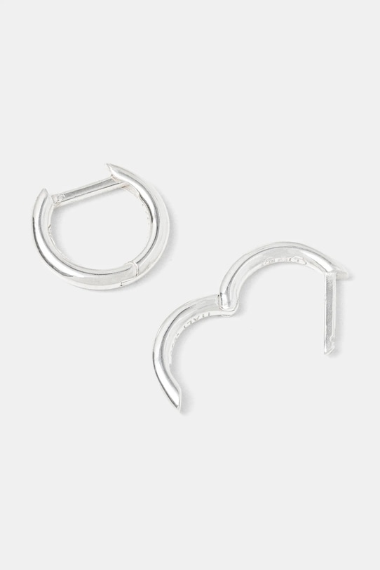 Srebrne naušnice HATTON LABS Curve Earrings S HL.W4.637.SL srebrna AW24