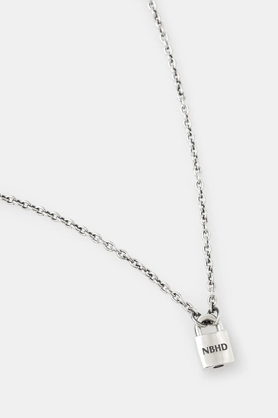 Срібне кольє NEIGHBORHOOD Padlock Necklace 242IVNH.AC02 срібний AW24