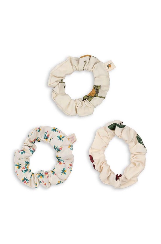 Konges Sløjd gumka do włosów dziecięca 3 PACK SCRUNCHIE SMALL 3-pack 3-pack beżowy KS101373