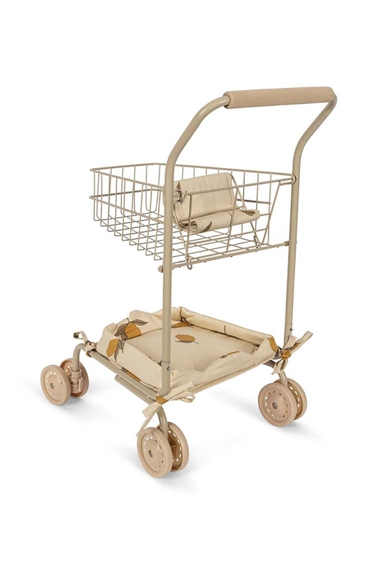 Dziewczynka Konges Sløjd wózek na zakupy KIDS SHOPPING CART KS101545 beżowy