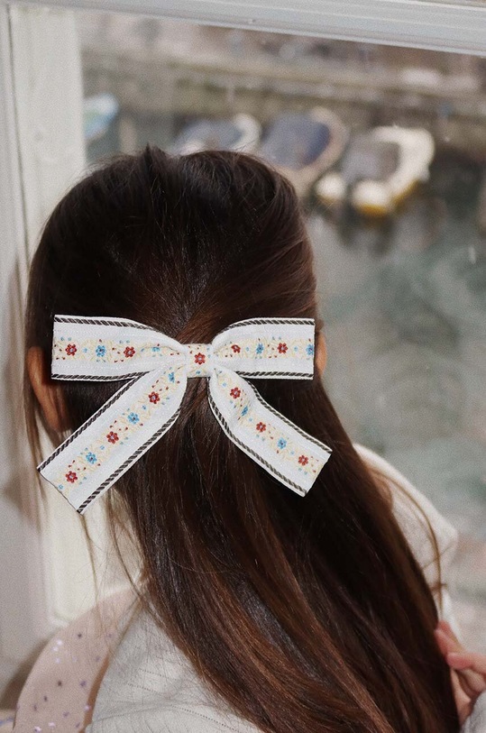 Dječja ukosnica za kosu Konges Sløjd RIBBON BOWIE HAIR CLIP KS101646 bijela