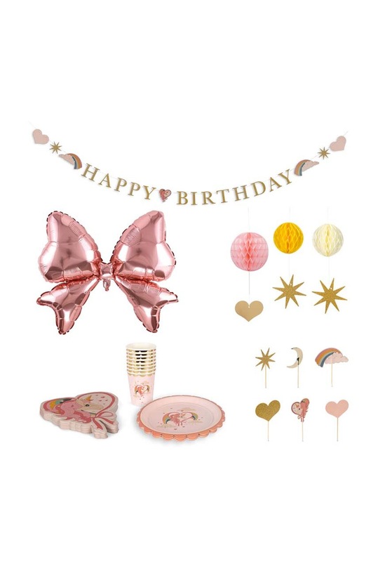 Набір аксесуарів до дня народження Konges Sløjd UNICORN KIT FSC рожевий KS101721