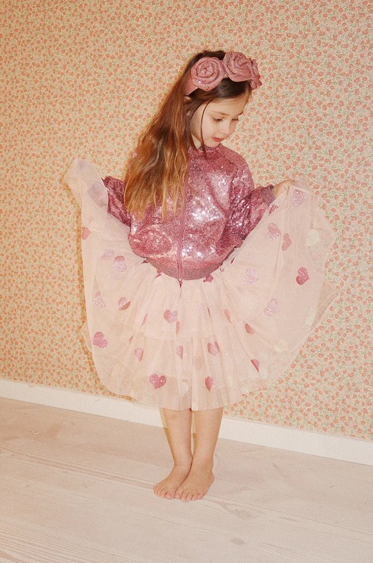 Konges Sløjd opaska do włosów dziecięca ROSIE GLITTER HAIRBRACE różowy KS101777