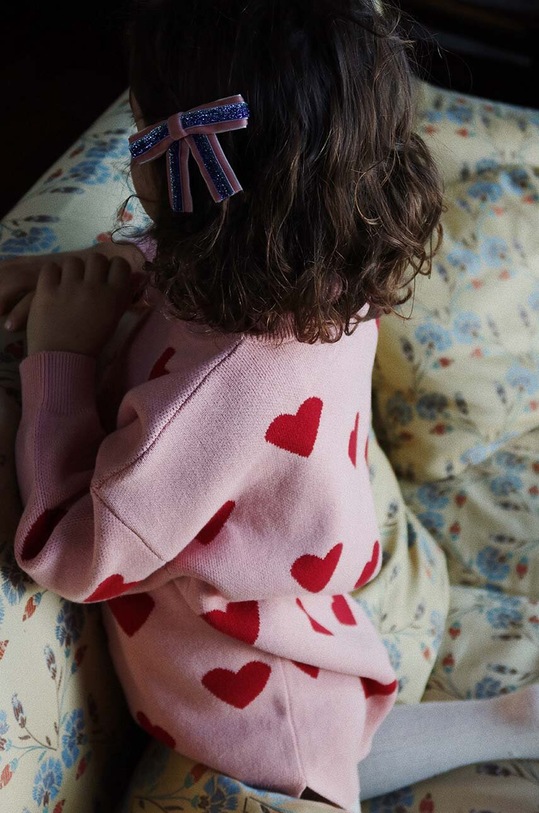 Detské sponky Konges Sløjd 2 PACK VELVET BOW HAIR CLIPS 2-pak KS101785