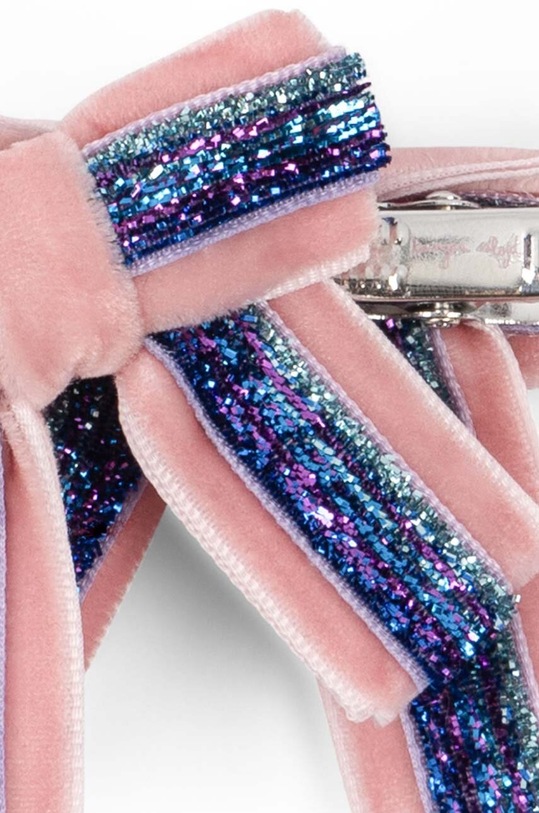 Detské sponky Konges Sløjd 2 PACK VELVET BOW HAIR CLIPS 2-pak ružová KS101785