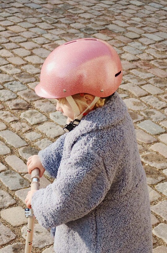 Детский шлем Konges Sløjd BICYCLE HELMET GLITTER розовый KS101795