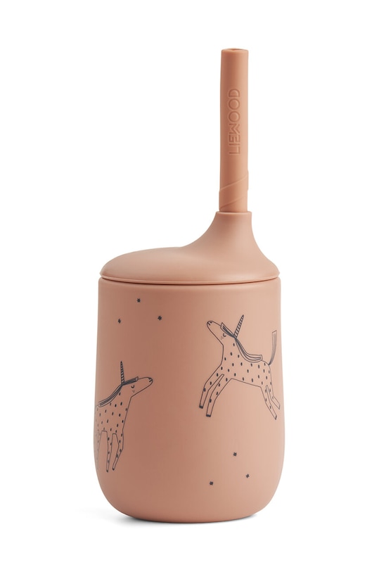 Dětský hrnek Liewood Ellis printed sippy cup růžová LW15019.G