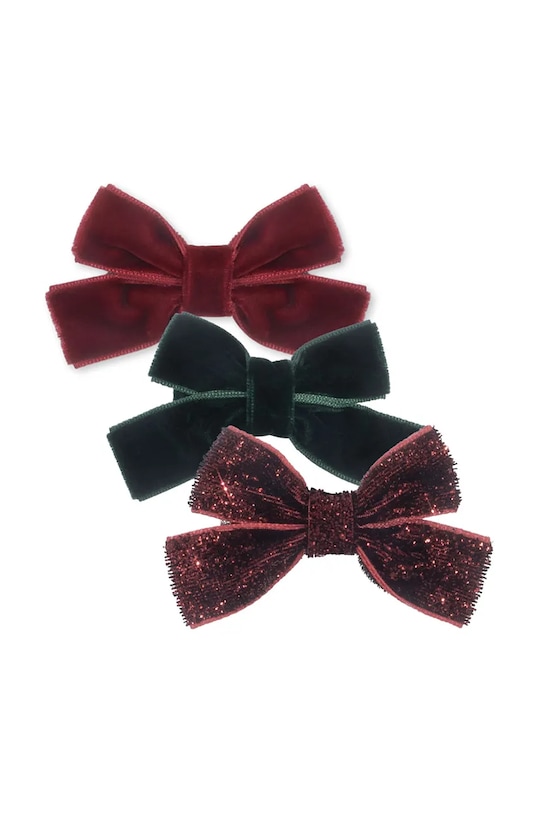 Dětské sponky Konges Sløjd 6 PACK MICKI BOW HAIR CLIPS 6-pack červená KS101877