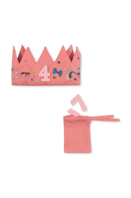 Detská narodeninová koruna Konges Sløjd BIRTHDAY CROWN GLITTER ružová KS101902.G