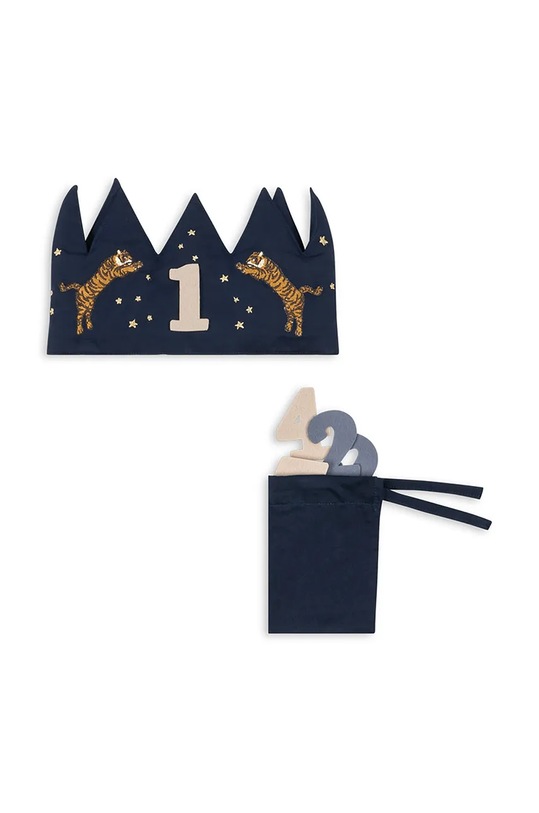 Konges Sløjd coroană aniversară pentru copii BIRTHDAY CROWN GLITTER bleumarin KS101902