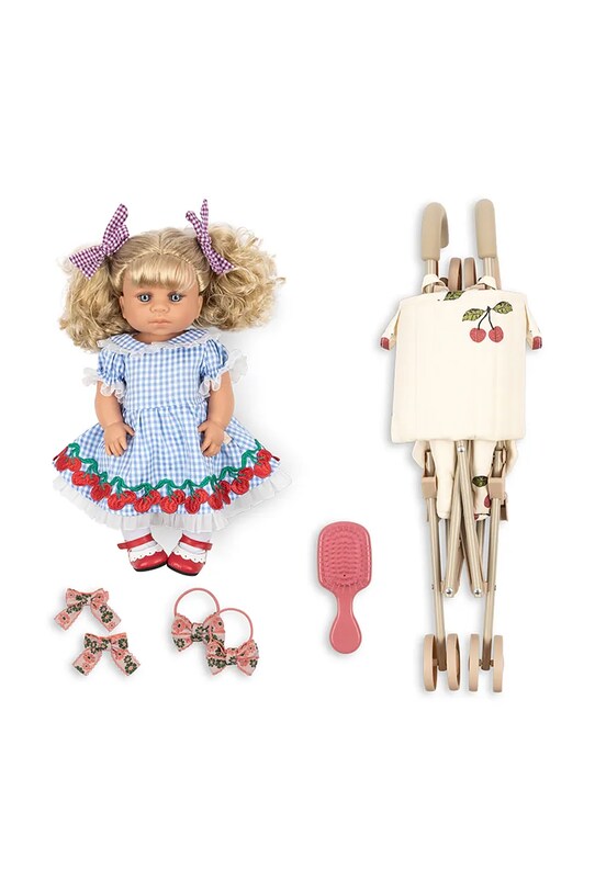 Dziewczynka Konges Sløjd lalka i wózek dziecięcy ALL I WISH FOR - DELPHINE DOLL KS101908 niebieski