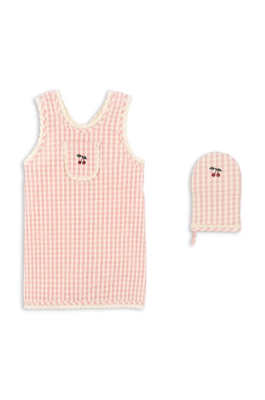 Дитячий фартух Konges Sløjd KIDS FRILL APRON SET KS102011 рожевий AW24