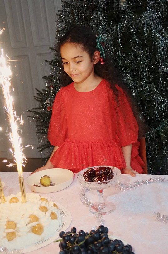 Gumičky Konges Sløjd 2 PACK CHERRY BOW HAIR CLIPS 2-pak KS101850