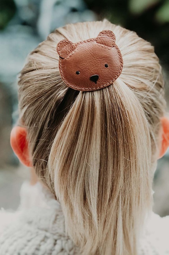 Donsje spinka do włosów dziecięca Josy Classic Hairclip Bear brązowy 6009001.