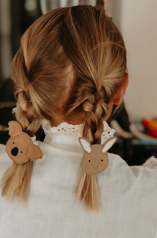 Detská sponka Donsje Josy Classic Hairclip Bunny béžová 6009002.