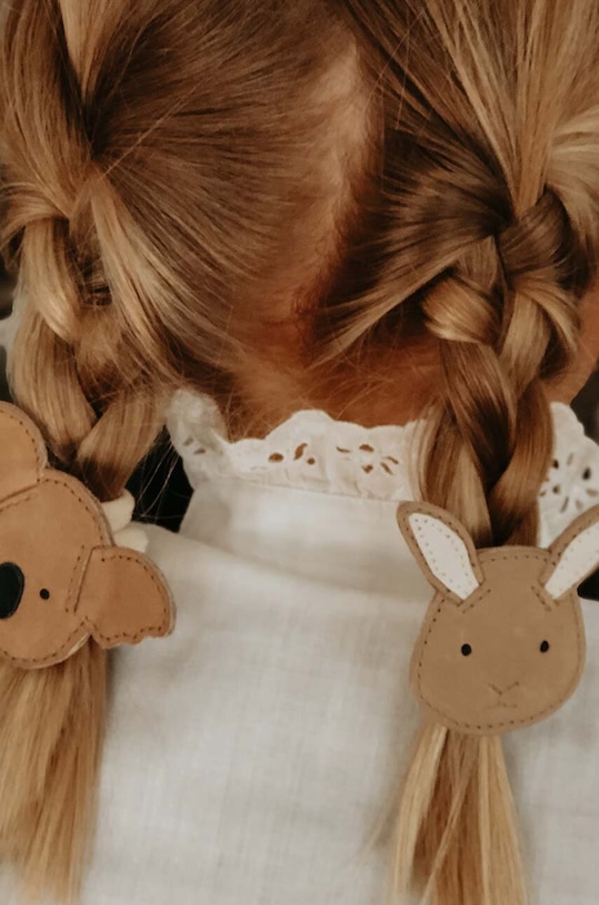 Детская заколка для волос Donsje Josy Classic Hairclip Bunny 6009002. бежевый